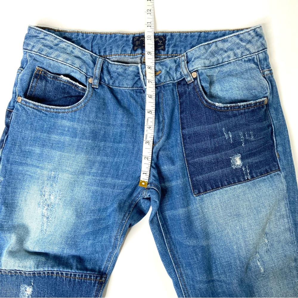 ZARA Distressed Patchwork Jean - Picture 10 of 13